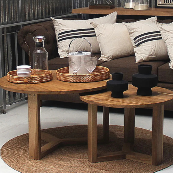 Juego de Mesa Living Petiribi. Alto: 60cm y 80cm