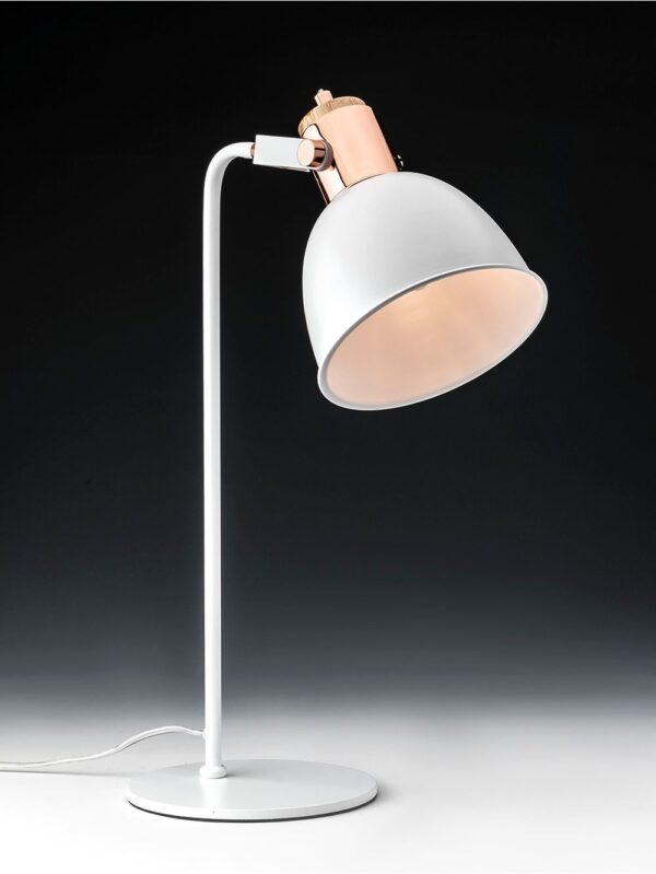 Lampara De Mesa Bauer White