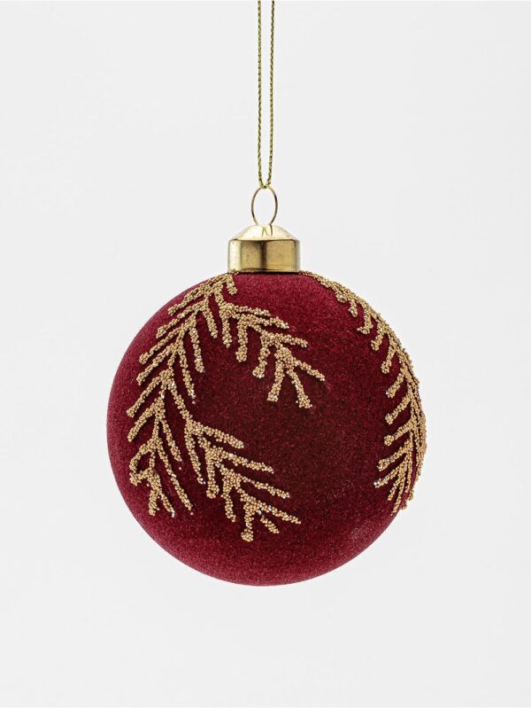 Adorno Bola Navidad Branches Bordo