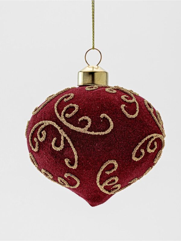 Adorno Glass Onion Ornament Bordo